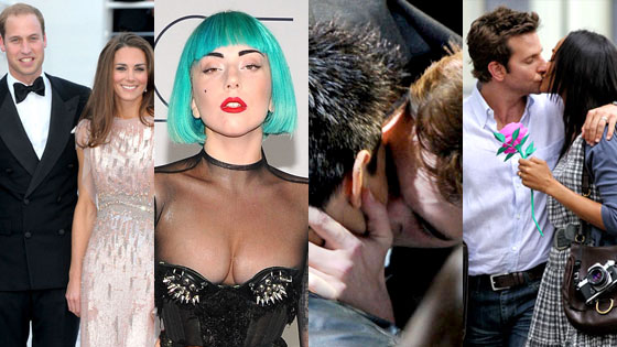 Prince William, Kate Middleton, Lady Gaga, Robert Pattinson, Taylor Lautner, Bradley Cooper, Zoe Saldana Prince William, Kate Middleton, Lady Gaga, Robert Pattinson, Taylor Lautner, Bradley Cooper, Zoe Saldana
